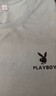 花花公子（PLAYBOY）【3件裝】純棉短袖t恤男士夏季透氣寬松大碼半袖圓領(lǐng)上衣純色打底 霧藍+深灰+卡其 3件（短袖T）花花公子 XL (建議120-140斤) 曬單實(shí)拍圖
