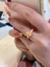 FUSSEM 999足金小烏龜黃金編織戒指女純金轉(zhuǎn)運(yùn)珠指環(huán)可愛(ài)琺瑯金飾送閨蜜 小金龜戒指 【粉編繩】約0.7g 曬單實(shí)拍圖