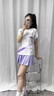DUTRIEUX羽毛球服套裝男女速干衣情侶運(yùn)動(dòng)比賽服短袖防走光短褲裙訓(xùn)練隊(duì)服 羽你同行【女款】白色+紫裙褲L 曬單實(shí)拍圖