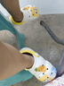 科巢（scoornest）兒童洞洞鞋寶寶拖鞋男女童夏季涼拖包頭幼兒小孩洗澡防滑軟底 海綿寶寶（白底） 授權(quán) 15 -合腳長14-15cm 曬單實拍圖