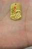 夢(mèng)金園黃金吊墜 蛇來(lái)運轉平安無(wú)事牌琺瑯?lè )脚频鯄?本命年禮物 女款-約8g 曬單實(shí)拍圖