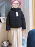 森馬（Semir）輕松羽絨|羽絨服女寬松連帽面包服時(shí)尚冬防潑水防風(fēng)外套百搭 黑色（灰鴨絨）90001 M 曬單實(shí)拍圖