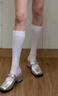 拾襪記薄款壓力過膝襪女夏季瘦腿jk襪防滑防曬涼感長筒白色襪子女高筒襪 曬單實拍圖