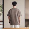 300斤棉美式重磅加肥加大短袖t恤男夏季新款純色胖子T恤半袖上衣 T57咖色 2XL 體重135-155斤 曬單實(shí)拍圖