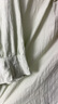 范思藍恩法式翻領(lǐng)小眾設計感襯衫夏裝韓版顯瘦氣質(zhì)襯衣女12083 綠色 M 曬單實(shí)拍圖