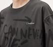 gxg.jeans男裝涂鴉字母滿印時尚圓領(lǐng)短袖T恤男25夏新品 深灰色 185/XXL 曬單實拍圖