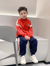 戴維貝拉（DAVE＆BELLA）女童長(cháng)褲套裝秋裝新款男寶寶運動(dòng)兩件套休閑兒童外套小童衣服童裝 紅色【現貨】 110 cm（建議身高100-110cm） 曬單實(shí)拍圖