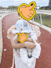 貝娜茜嬰兒帽子夏季薄款寶寶遮陽帽防曬帽嬰幼兒太陽帽漁夫帽新生兒春季 小雞咪-藍色【網(wǎng)格款】 0-6個月(37-44CM) 帽檐4CM 曬單實拍圖