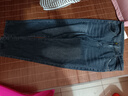 菲尼東爵國潮中國刺繡牛仔褲男修身小直筒春秋款潮流休閑潮牌男士褲子 騎-黑灰色A802 32 曬單實(shí)拍圖
