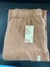 無印良品（MUJI）女式 麻 寬版褲  褲子女款早秋款寬松休閑褲 女裝 BE1SKC4A 棕色 L （165/70A） 曬單實拍圖