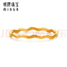 明牌珠寶七夕禮物足金古法黃金簡約時(shí)尚波浪戒指AFM0336工費(fèi)100 足金戒指 12號 約1.10克 曬單實(shí)拍圖