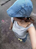 MMOPTOP日系復(fù)古牛仔前進(jìn)帽男女潮牌貝雷帽畫家鴨舌帽子顯臉小文藝報(bào)童帽 曬單實(shí)拍圖