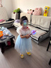G.DUCKKIDS童裝愛莎公主裙女童連衣裙夏季新款兒童裙子女孩艾莎生日禮服裙 裙子和皇冠 110 尺碼4~5歲【100-110cm】 曬單實拍圖