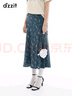 DZZIT地素半身裙2025夏季新款提花圍裹式系帶A字裙子女3J2S4176S 藍色 S 曬單實拍圖