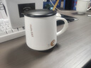 瓷秀源馬克杯帶蓋帶勺牛奶杯子陶瓷創(chuàng)意水杯女咖啡杯歐式情侶杯 小金貓-C款 曬單實(shí)拍圖