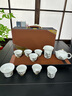 茶具羊脂玉瓷茶具套裝泡茶專用茶壺高檔生日禮物送長輩父母伴手禮 冰種玉瓷翠山迎客蓋碗10頭禮盒裝 曬單實拍圖