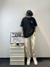 Foss Phil冰絲褲子男士夏季薄款運動速干九分褲寬松休閑褲K311卡其XL 曬單實拍圖