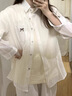 妙奕嘉白色襯衫女秋季衣服新款上衣法式襯衣洋氣外套顯瘦遮肚子長(cháng)袖薄款薄款蝴蝶結透氣防曬襯衫【白色】XL 【建議125斤以?xún)取?曬單實(shí)拍圖