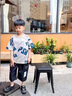 木木屋童裝男童夏裝套裝2025新款兒童夏季短袖衣服中大童酷帥時(shí)髦炸街潮 灰色 140 適合130-140cm年齡9-10歲 曬單實(shí)拍圖