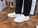 雅格獅丹（Aquascutum）男鞋2025夏季新款男士休閑板鞋真皮小白鞋透氣增高鞋 白色 41 -適合運(yùn)動(dòng)鞋42碼 曬單實(shí)拍圖