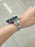 炫戴（XUANDAI）蝴蝶皇冠丨適用iwatch s9表帶金屬鑲鉆蘋果手表s10腕帶apple watch s8女款手鏈高級感s7/s6配件 銀藍-鑲鉆皇冠蝴蝶 44/45/46/49表盤4~10代/ 曬單實拍圖