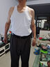 三槍【3條裝】背心男純棉舒膚精漂汗布男背心老頭跨欄老人白色棉背心 白色+白色+白色【100%棉】 5XL （180/120） 曬單實拍圖