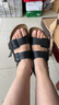 BIRKENSTOCK勃肯德國(guó)進(jìn)口男女款牛皮革舒適軟木Milano系踝涼鞋 女款黑色0034193 38 曬單實(shí)拍圖