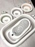 iuu嬰兒洗澡盆兒童浴盆大號寶寶可折疊可坐可躺新生兒童用品 【北歐灰】單盆 曬單實拍圖