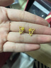 周六福（ZLF） 黃金耳釘女款足金玫瑰花蝴蝶鏤空耳飾夢(mèng)幻森林系列 計(jì)價(jià) 一對(duì)-1.45g 曬單實(shí)拍圖