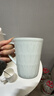 陶溪川景德鎮陶瓷水杯中式影青雕刻純色馬克杯家用辦公喝水杯子生日禮物 曬單實(shí)拍圖