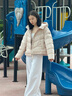 坦博爾泡芙羽絨服女短款連帽時尚潮流秋冬保暖外套TB5330278D 黛霧粉155 曬單實拍圖