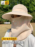 目丸戶(hù)外全臉?lè)罆裾谀樧o(hù)頸一體帽子女夏季透氣面罩遮陽(yáng)帽大檐養(yǎng)蜂帽女 曬單實(shí)拍圖