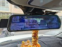 車路視 汽車黑盒  CAIDROX行車記錄儀全景360度24時記錄倒車影像前后雙錄流媒體后視鏡 單鏡頭觸屏版 10英寸全屏聲控手機互聯(lián)版64G卡+電子狗 曬單實拍圖