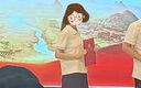 初語撞色條紋POLO衫女2025夏季新款復古珠地休閑小衫上衣 米白色  M  曬單實拍圖