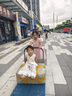 女童夏季套裝2025新款洋氣小女孩3-6歲兒童衣服娃娃衫褲子兩件套 杏色 90 曬單實(shí)拍圖