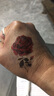 領迷風玫瑰花彩色紋身貼防水持久女款逼真性感腿部鎖骨ins風小圖案貼紙 20張CE花朵蝴蝶 曬單實拍圖