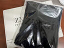 ZXEGI高檔桑蠶絲女士休閑褲子女夏季松弛感通勤真絲重縐闊腿九分褲顯瘦 黑色 均碼 曬單實(shí)拍圖