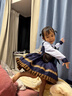 G.DUCKKIDS童裝洛麗塔公主裙女童連衣裙春秋季新款朱迪兔子警官生日禮服兒童 方領(lǐng)朱迪裙+領(lǐng)帶+短褲【不加絨】 120 尺碼5~6歲【110-120cm】 曬單實(shí)拍圖