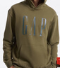 Gap男女裝字母logo印花連帽抓絨長袖口袋衛(wèi)衣上衣609135 綠色 M (170/92A) 亞洲尺碼 曬單實拍圖