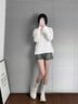ZUOSAISI品牌阿甘鞋女厚底內(nèi)增高運動休閑鞋女2025秋季新品女鞋百搭鞋子女 米色 34 曬單實拍圖