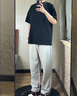 安踏運動褲男夏季薄款男士直筒長褲純灰色棉衛(wèi)褲青少年寬松跑步休閑褲 A款灰花灰直筒【夏季透氣薄款】 XL /180 曬單實拍圖