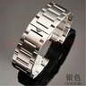 適配阿瑪尼表帶鋼帶男黑武士AR1970 1981 2447 0389 60008 手表鏈 AMN-銀色(萬(wàn)寶密全磨砂) 22mm 曬單實(shí)拍圖