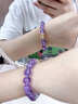 中國黃金日照紫煙手鏈女士天然紫水晶手串七夕情人節(jié)禮物送女友老婆紀(jì)念日 日照紫煙水晶手串【玫瑰禮盒】 曬單實拍圖