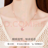 老鳳祥桃花兩帶銀項(xiàng)鏈女士吊墜飾品小眾輕奢飾品情人節(jié)生日禮物女友老婆 曬單實(shí)拍圖