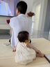 班喜迪嬰兒衣服夏季薄款嬰幼兒女寶寶連體衣公主可愛哈衣夏裝吊帶包屁衣 杏色 80cm 曬單實(shí)拍圖