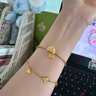 曼卡龍黃金轉(zhuǎn)運珠奶酪小熊烘焙店掛墜串珠手鏈定價 送女友禮物 汗滴小貓餅干 曬單實拍圖