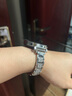 腕間智適用華為GT5手表gt4新款女士表帶watchgt5pro滿鉆保護(hù)殼套gt3智能腕表gt2pro施華洛金屬41mm42表鏈 【施華洛】三珠-銀色+單排鉆銀殼 適用：華為GT5代(41mm表盤)+ 曬單實(shí)拍圖