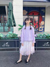 moonkids女童紗裙半身裙2025新款夏季中長款裙子夏裝兒童公主裙小女孩長裙 4367漸變紫紗裙 140 cm 曬單實拍圖