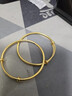 金至福素圈推拉黃金手鐲女計價(jià)光圈足金999實(shí)心女鐲子送女友送老婆禮物 約23.5克（多退少補） 曬單實(shí)拍圖