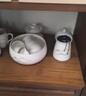金鑲玉羊脂玉瓷功夫茶具套裝 家用白瓷蓋碗茶杯泡茶壺整套送禮禮盒裝 淡墨遠(yuǎn)山羊脂玉瓷帶茶洗套裝 曬單實(shí)拍圖